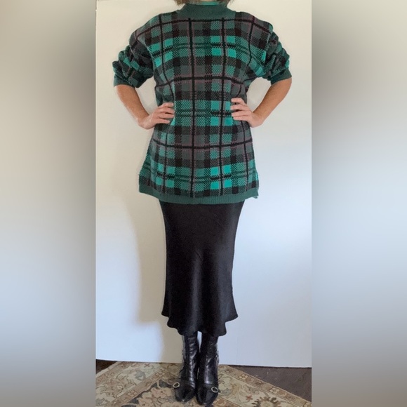 Vintage 80’s STEFANO oversized plaid sweater - Picture 11 of 13